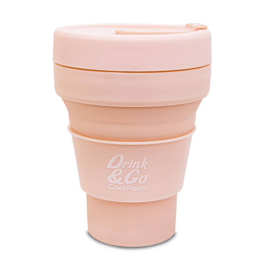 Patio, kubek silikonowy 355 ml pastelowy powder peach