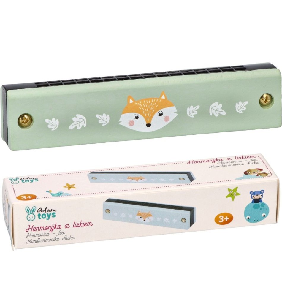 AdamToys dziecięca harmonijka z liskiem zielona