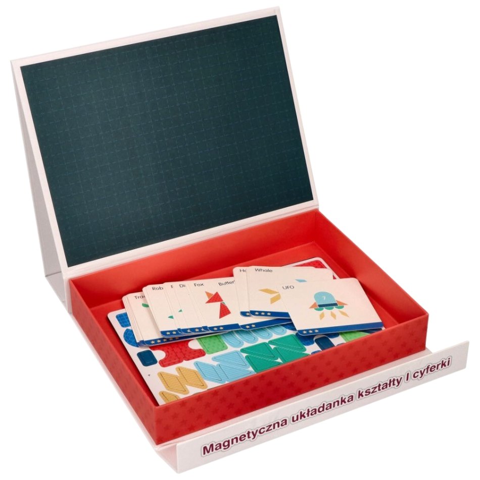 AdamToys dziecięca układanka magnetyczna kształty i cyferki