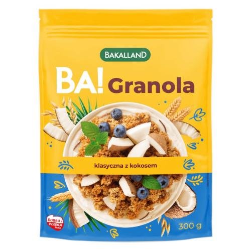 Bakalland BA! Granola klasyczna z kokosem 300 g