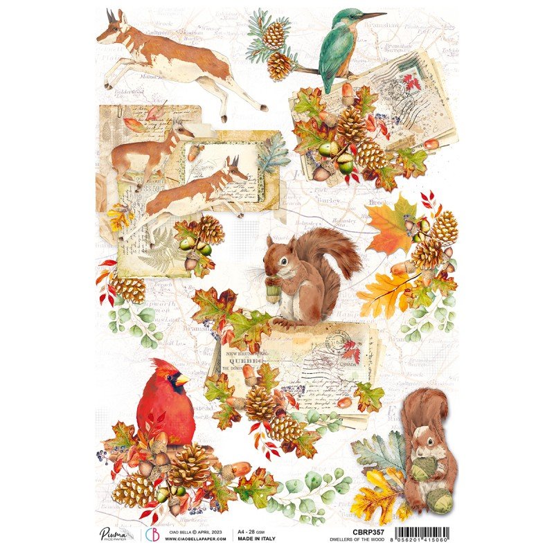 Papier ryżowy do decoupage A4 - Ciao Bella