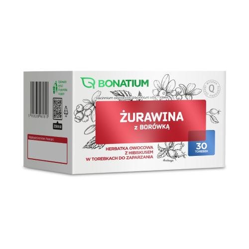 Bonatium Żurawina z borówką Herbatka owocowa, 30 sasz. >> DARMOWA 59zł MWZ 24H 