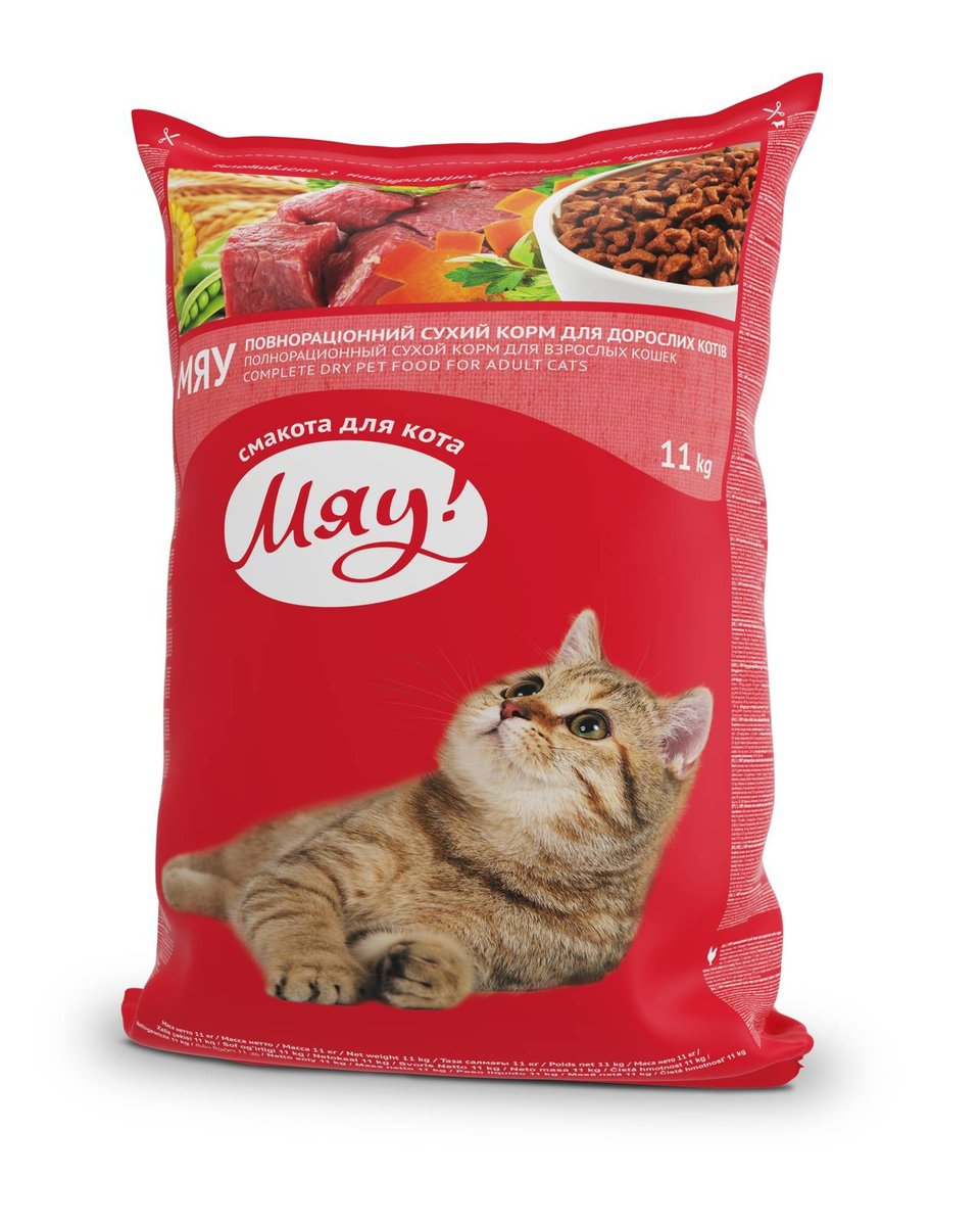 Miau Pełnowartościowa Sucha Karma Dla Dorosłych Kotów Z Indykiem I Trawą Ogrodową 11 Kg