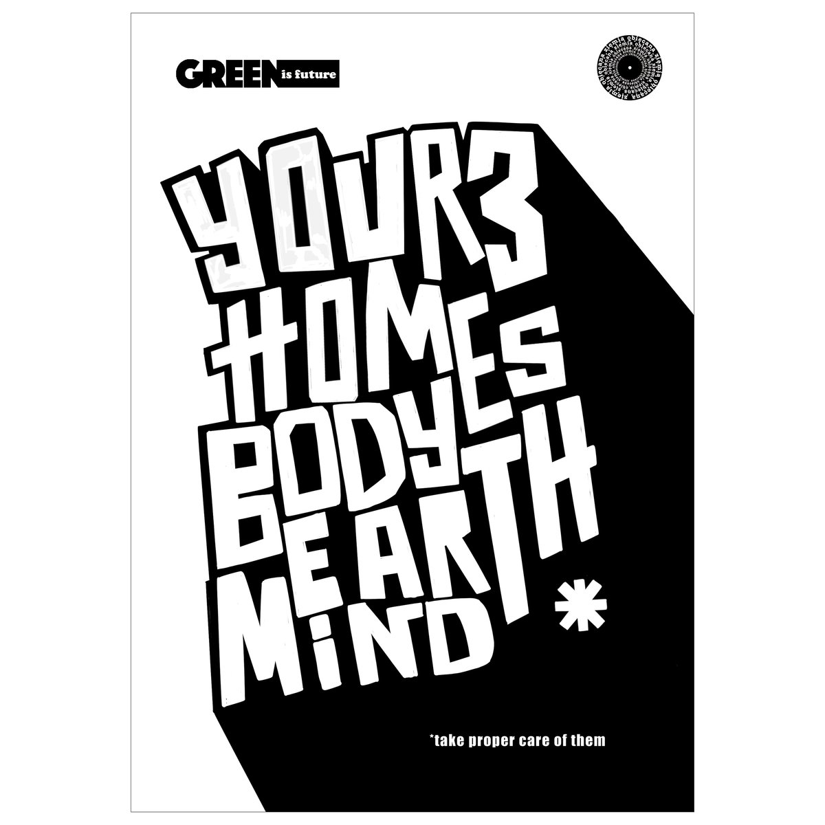 GREEN.TYPO.WHITE zeszyt 60A4 w kratkę, okładka folia mat + lakier wybiórczy