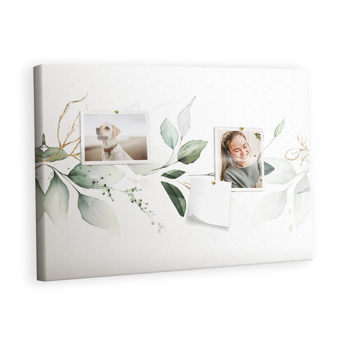 Kolorowy Organizer - Tablica Korkowa z Pinezkami - Abstrakcja liście 60x40 cm