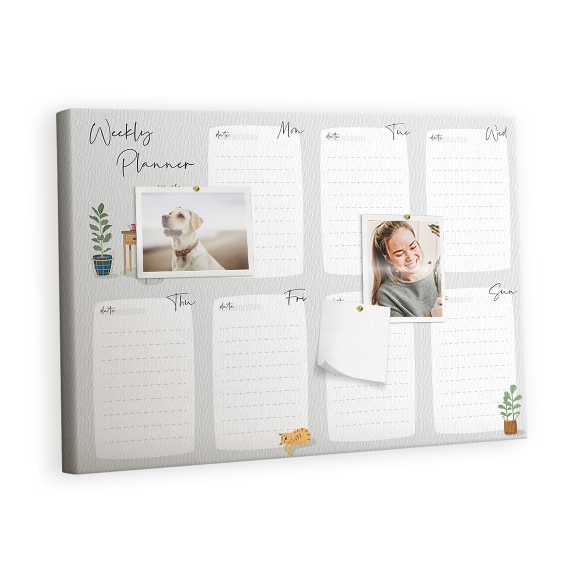 Planer, Organizer na ścianę Tulup 60x40 ze wzorem