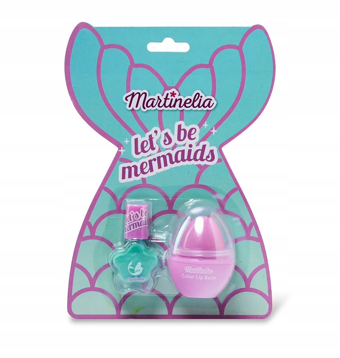 Let's Be Mermaids Nail&Lip Duo zestaw lakier do paznokci Miętowy + balsam do ust