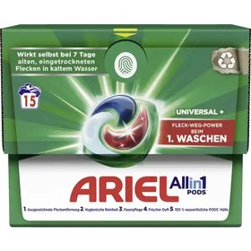 Ariel All-in-1 UNIVERSAL+ Kapsułki do prania 15 szt. 306 g