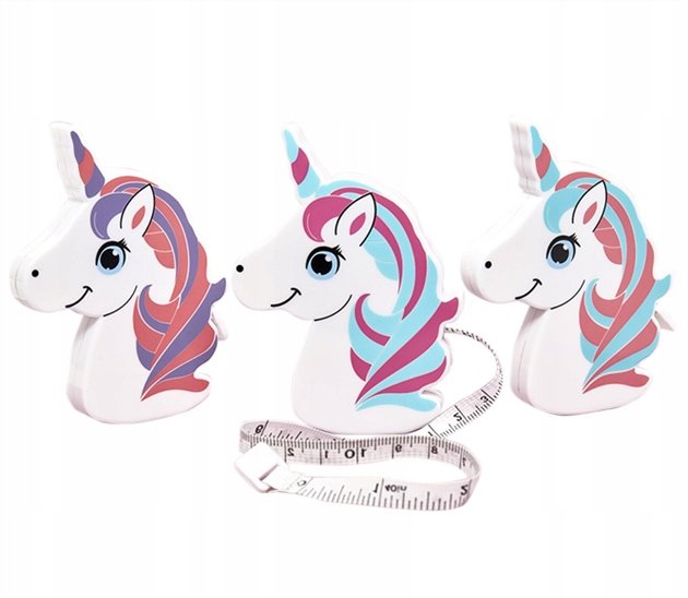Centymetr krawiecki zwijany unicorn, miarka