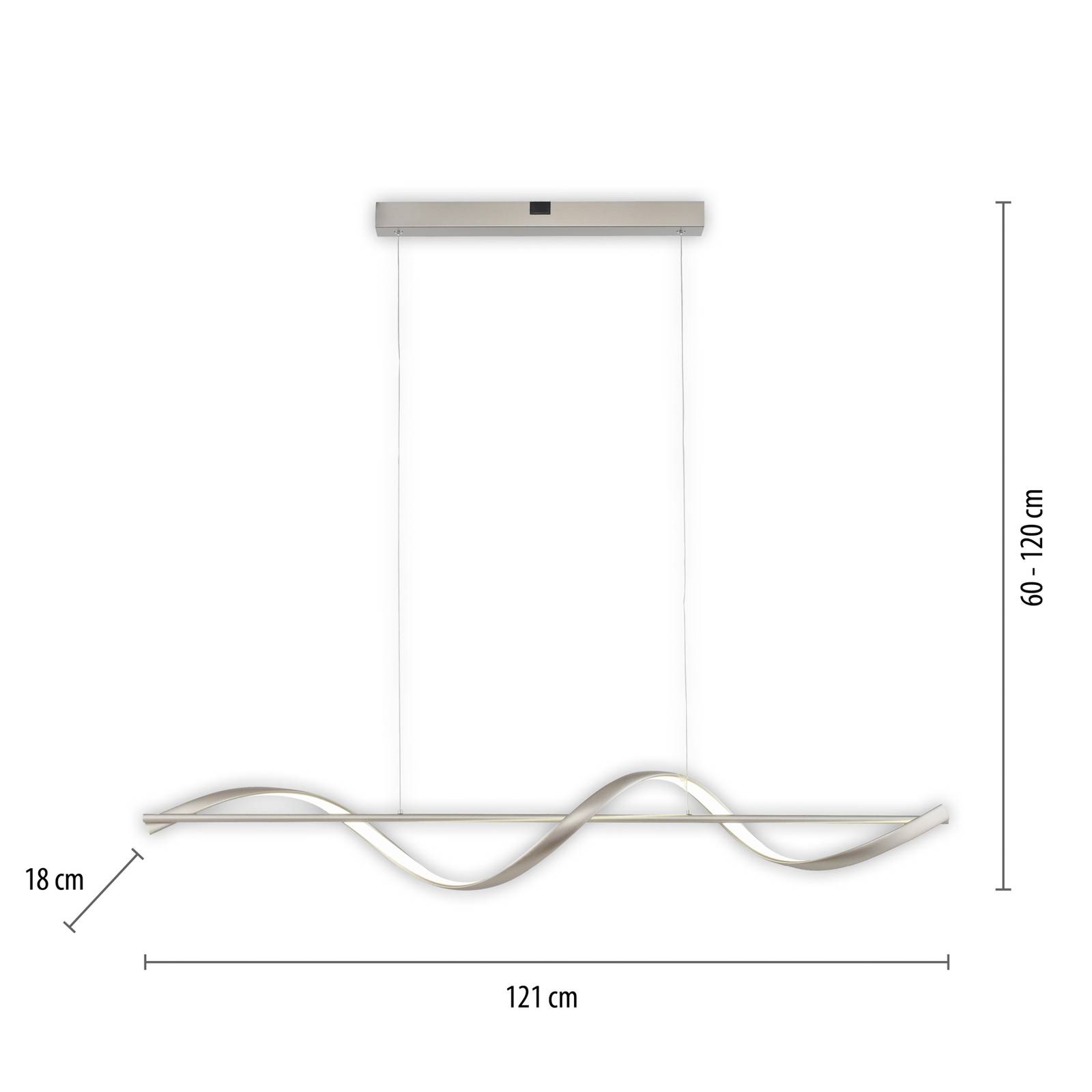 Q-Smart-Home Paul Neuhaus Q-Swing żyrandol LED, stal