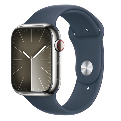 Apple Watch Series 9 GPS + Cellular 45mm Stal Sport M/L Granatowy