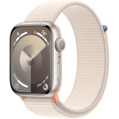 Apple Watch 9 GPS 45mm Aluminium opaska sportowa Beżowy