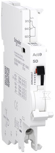 Styk sygnalizacyjny Acti9 SD (wskazanie wyzwolenia elektrycznego), 1 przemienny (1 CO), zaciski dolne