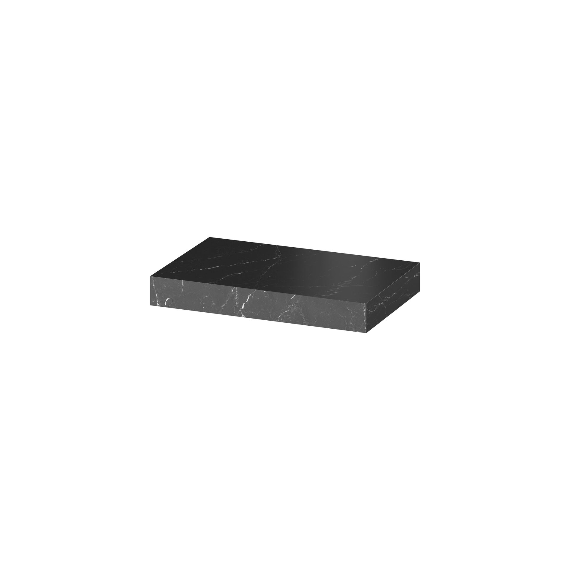 Blat łazienkowy Meissen Keramik Kontra 80x50 cm czarny mat S801-529