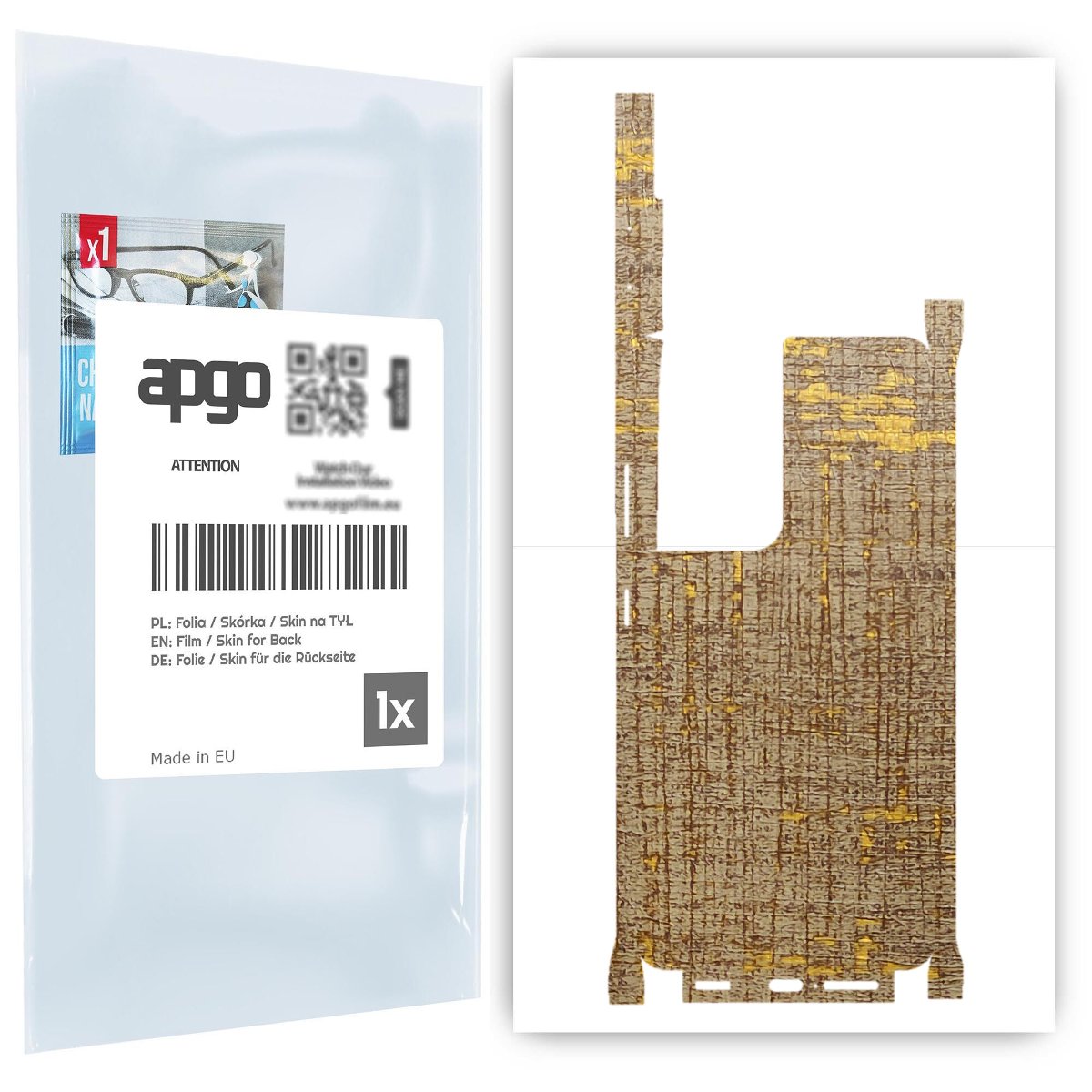 Folia naklejka skórka strukturalna na TYŁ+BOKI do Samsung Galaxy S21 Ultra 5G -  Tkanina Vintage - apgo SKINS