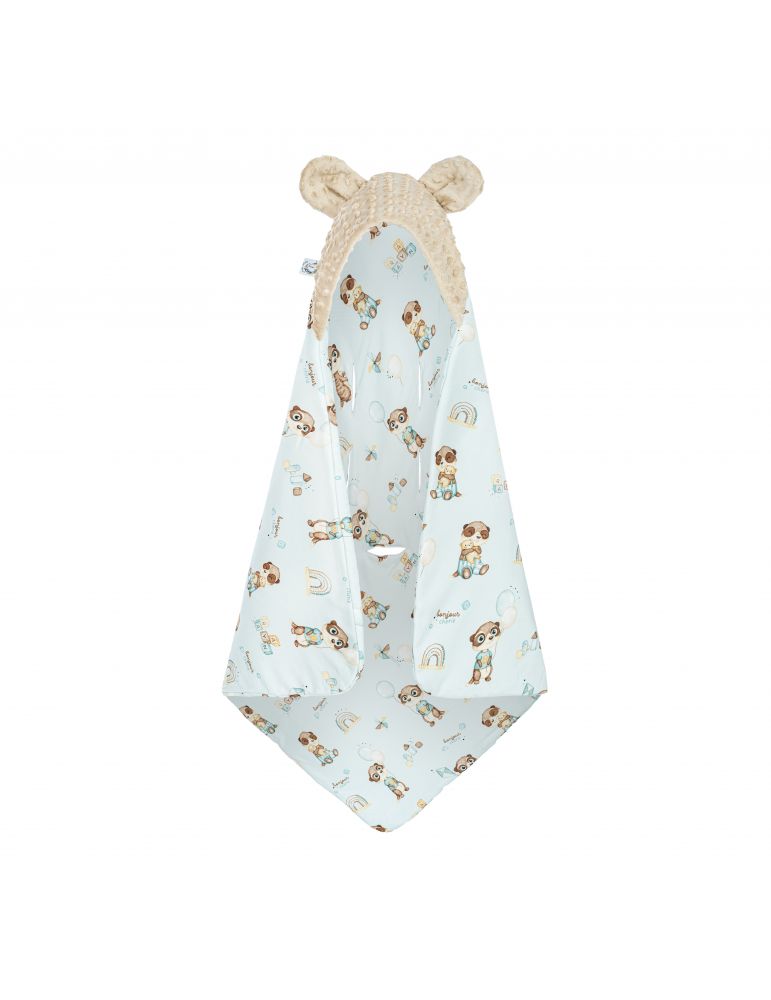 Bonjour Cherie Kocyk bambusowy do fotelika samochodowego 90/90 Rayan minky Bleached Sand