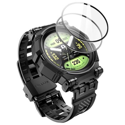 Pasek SUPCASE Iblsn Armorbox do Galaxy Watch 5 Pro (45 mm) Czarny + Szkło | Bezpłatny transport