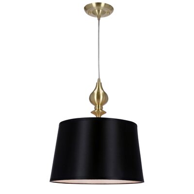 PRIMA GOLD LAMPA WISZĄCA ZŁOTY SATYNOWY E27 CZARNY