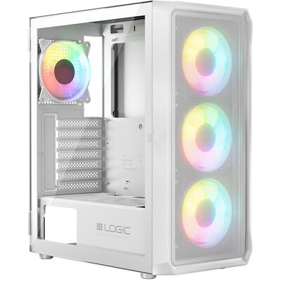 LOGIC OBUDOWA PORTOS ARGB MIDI USB 3.0 WHITE