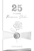 karnet rocznica ślubu 25 - srebrna