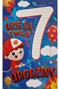 karnet urodziny 7 chłopiec