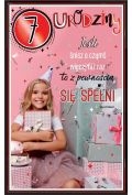 kartka okolicznościowa urodziny 7 dziewczynka