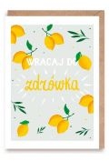 kartka okolicznościowa życzenia zdrowia cytryny