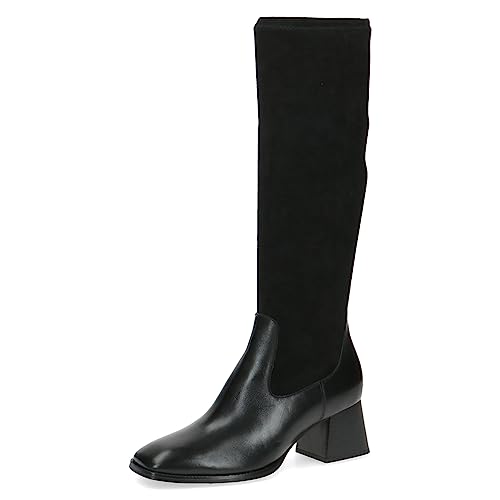 Caprice Damskie 9-25527-41 botki sznurowane na obcasie, czarne, 37 EU, czarny, 37 EU