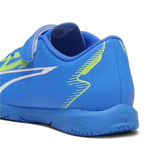 PUMA Unisex dziecięce buty piłkarskie Ultra Play It V Jr, Ultra niebieski Puma biały Pro zielony, 32 EU