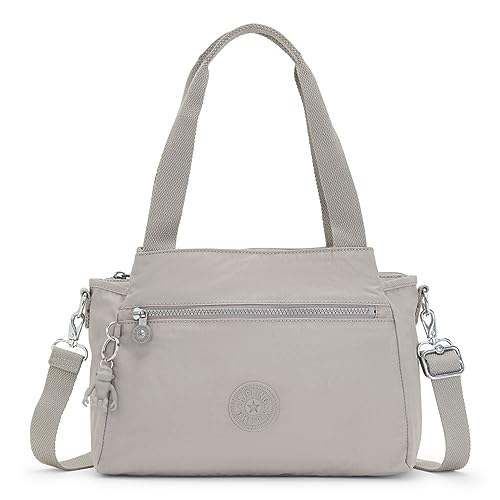 Kipling Elysia Średnia Torba na Ramię, z Odpinanym Paskiem na Ramię, 29.5 x 23 x 12.5, Grey Gris, Grey