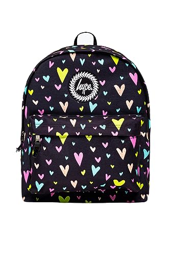 hype Plecaki do szkoły, domu, BTS, pracy, na weekendy, Czarna/wiele serc złota brokatowa nakładka, Jeden rozmiar, Casual