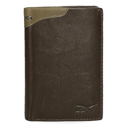 Reebok Club Portfel pionowy z portmonetką Brązowy 8,5x11,5x1 cms Skóra, Brązowy, Talla única, Portfolio pionowe z toreb