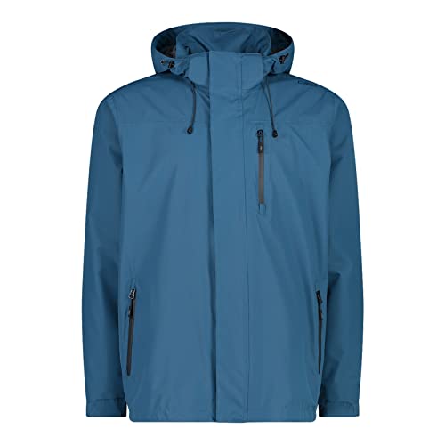 CMP męska kurtka przeciwdeszczowa z odpinanym kapturem, Dusty Blue, 56