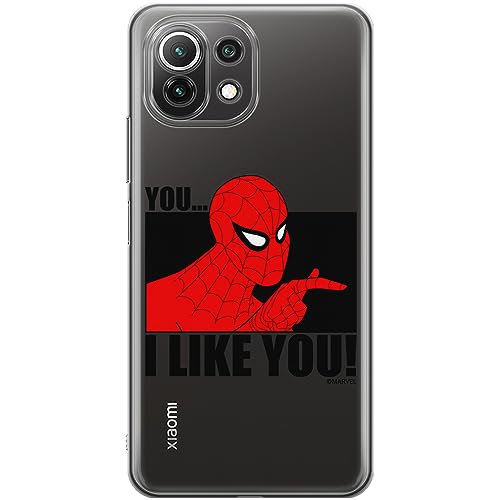 ERT GROUP etui na telefon Xiaomi 11 LITE 4G / 11 LITE 5G, case oryginalny i oficjalnie licencjonowany przez Marvel, wzór Spider Man 034, optymalnie dopasowane, plecki z TPU częściowo przeźroczyste