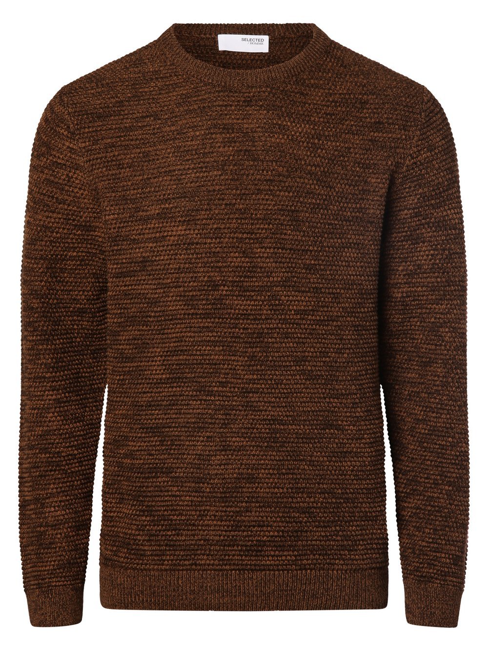 Selected - Sweter męski  SLHVince, brązowy