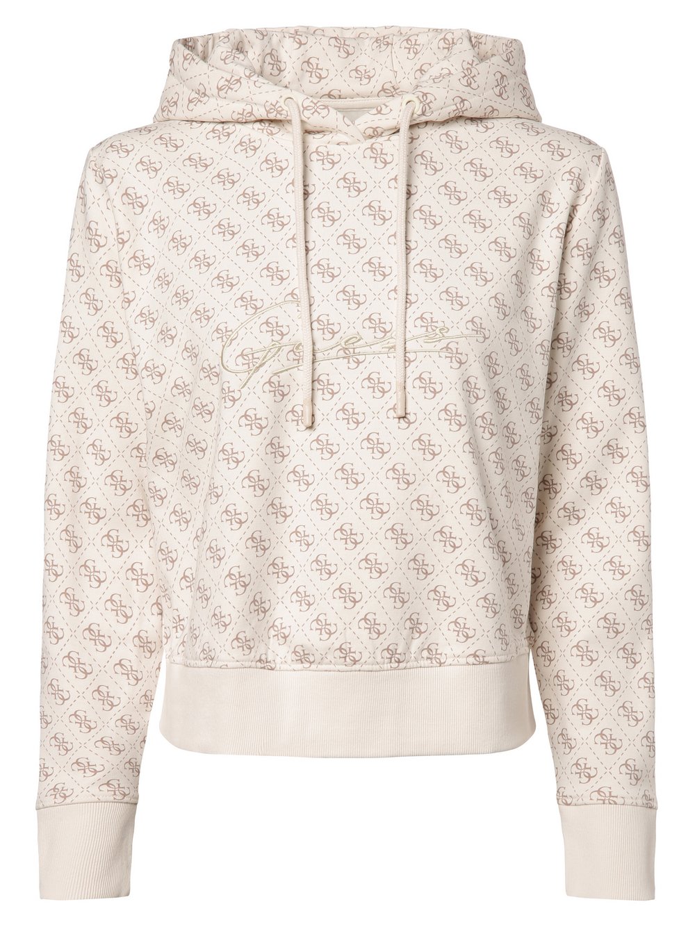 GUESS - Damska bluza z kapturem, beżowy