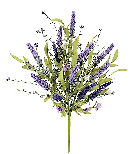 Flair Flower Sztuczne kwiaty lawendy, bukiet lawendy, gałązka lawendy, bukiet kwiatów, na wesele, imprezę, do domu, jako dekoracja letnich kwiatów
