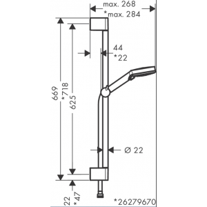 HANSGROHE 26279670 Vernis Blend zestaw pryszn Vario Eco 650