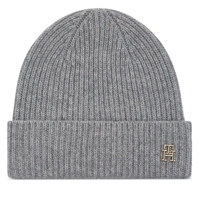 Czapka Tommy Hilfiger Cashmere Chic Beanie AW0AW15321 Medium Grey Heather P4A