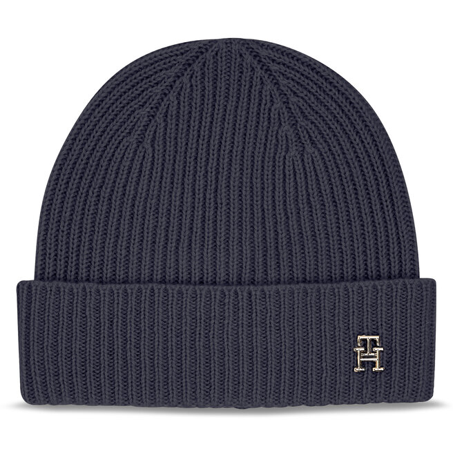 Czapka Tommy Hilfiger Cashmere Chic Beanie AW0AW15321 Space Blue DW6