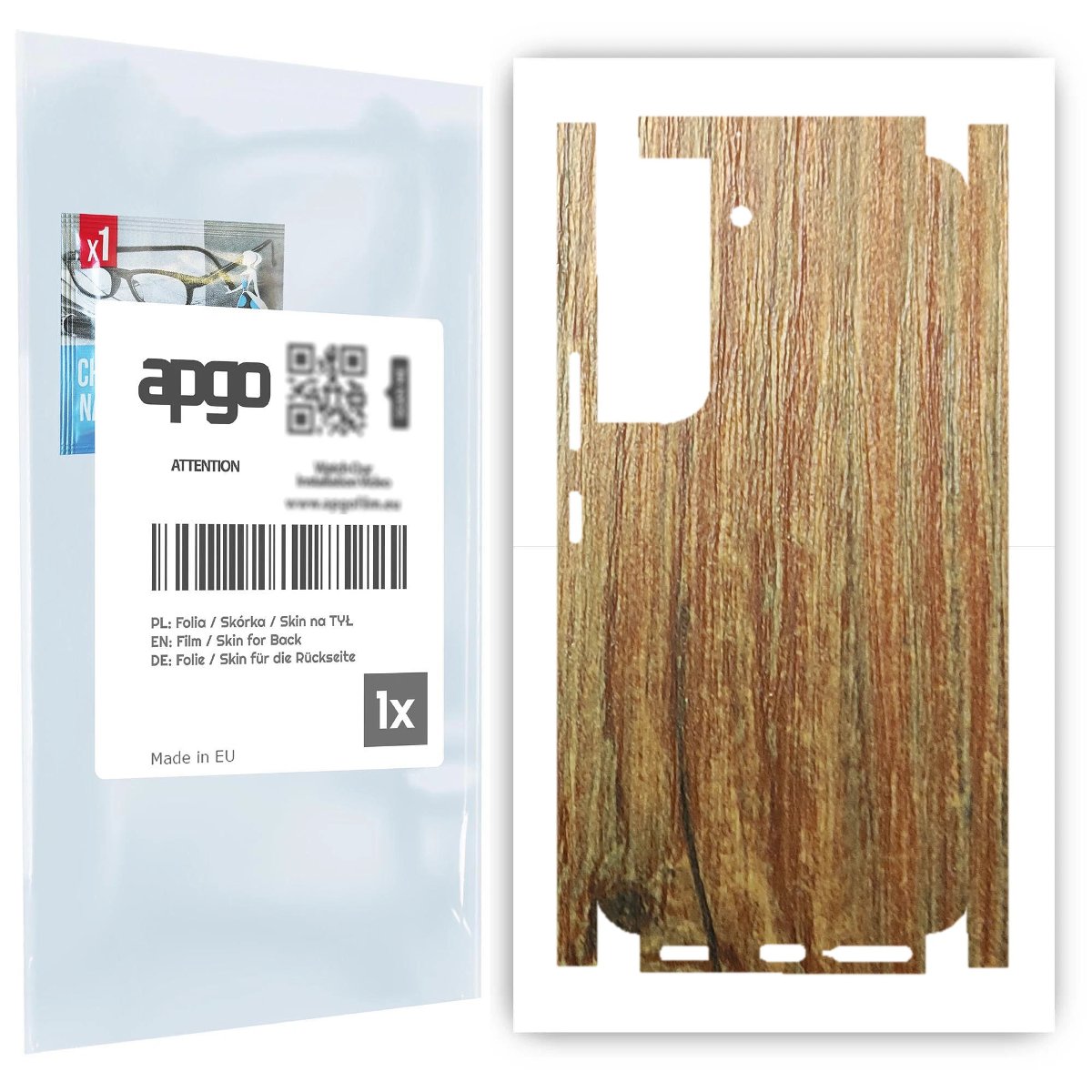 Folia naklejka skórka strukturalna na TYŁ+BOKI do Samsung Galaxy S22 -  Drewno Sosna Antyczna - apgo SKINS