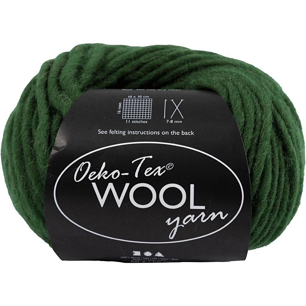 Creativ Company, Włóczka wełna Oeko-Tex Zielona, 50 g