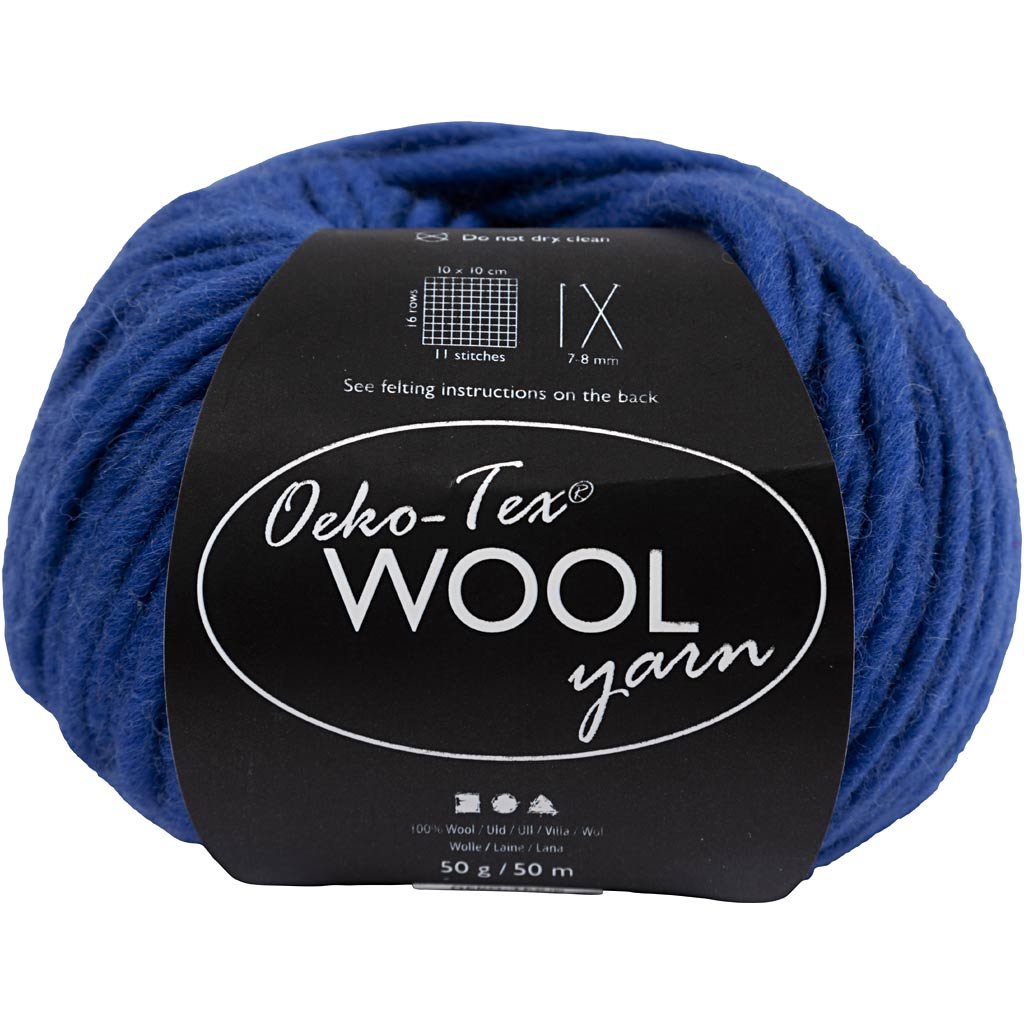 Creativ Company, Włóczka wełna Oeko-Tex Niebieska, 50 g
