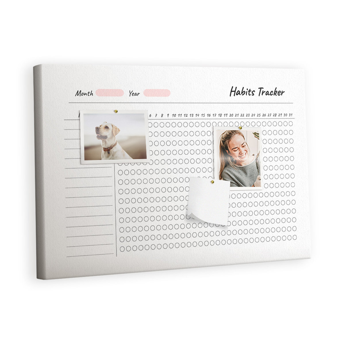 Planer, Organizer na ścianę Tulup 60x40 ze wzorem