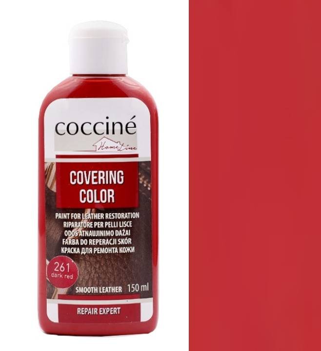 Fraba do skór licowych mebli galanterii coccine covering home line 150 ml Ciemny czerwony 261