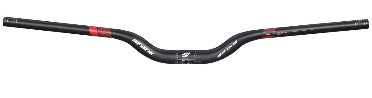 Spank Spank Spike 800 Race Vibro Core Kierownica rowerowa 31,8mm 50mm, black/red 800mm 2021 Kierownice trekkingowe i miejskie SP-BAR-0038/79/50mm