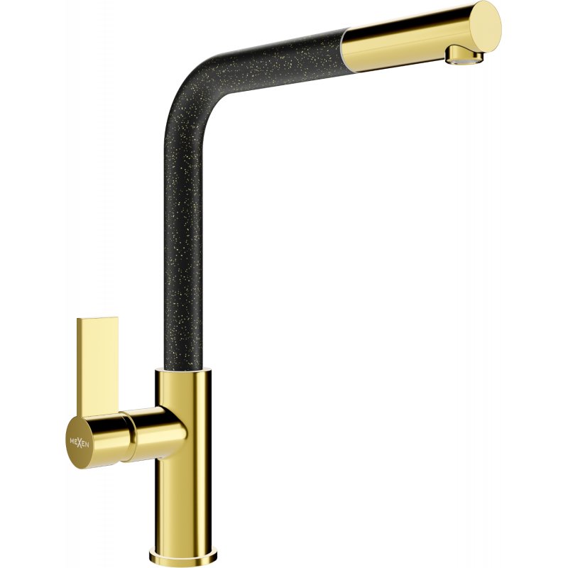 Mexen Flora bateria kuchenna, złota/czarna nakrapiana