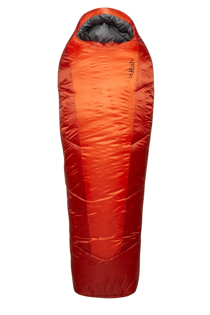 Rab Rab Solar Eco 4 Sleeping Bag Regular, czerwony Right Zipper 2022 Śpiwory QSS-07-FCR-REG-RZ