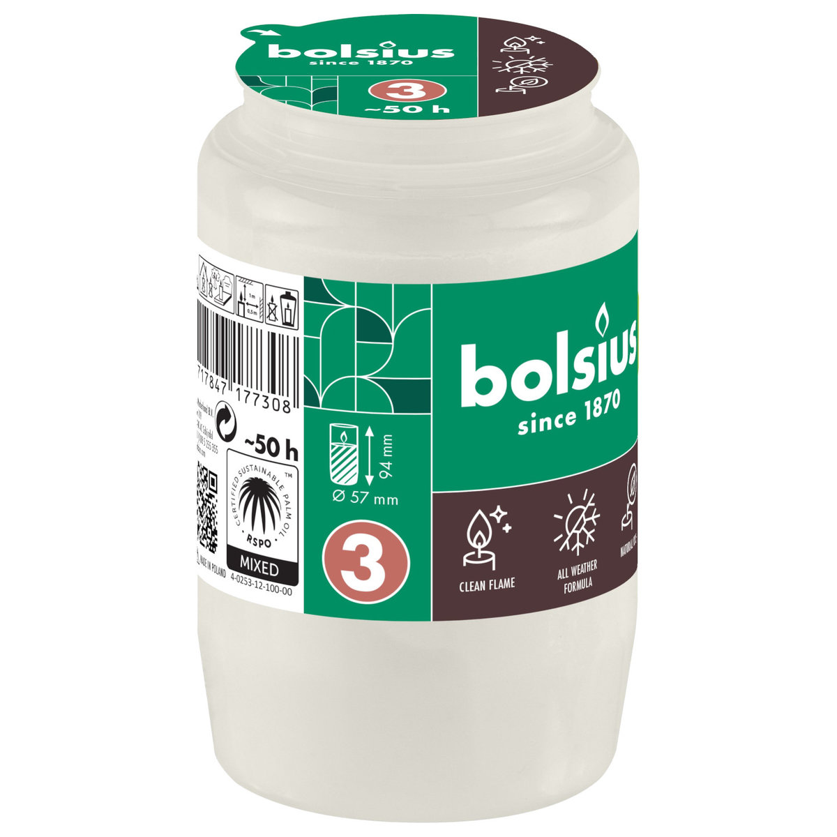 Wkład do zniczy olejowy Bolsius NR 3 RC3 1 sztuka