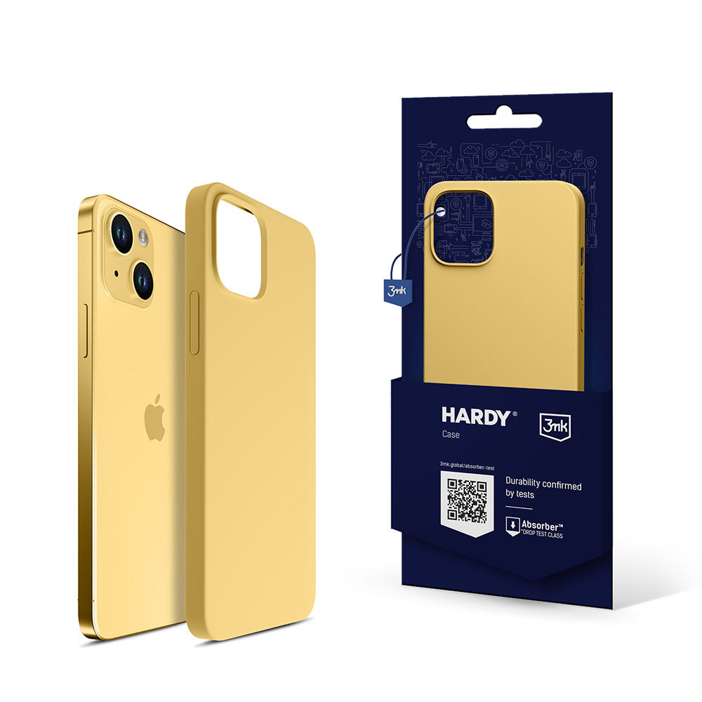 3mk Hardy Silicone MagCase do iPhone 15 Yellow